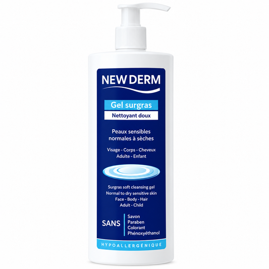NEW DERM GEL SURGRAS NETTOYANT DOUX 500ML