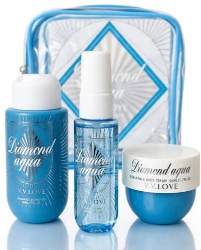 V.V.LOVE KIT DE VOYAGE DIAMOND AQUA 3 PCS COFFRET
