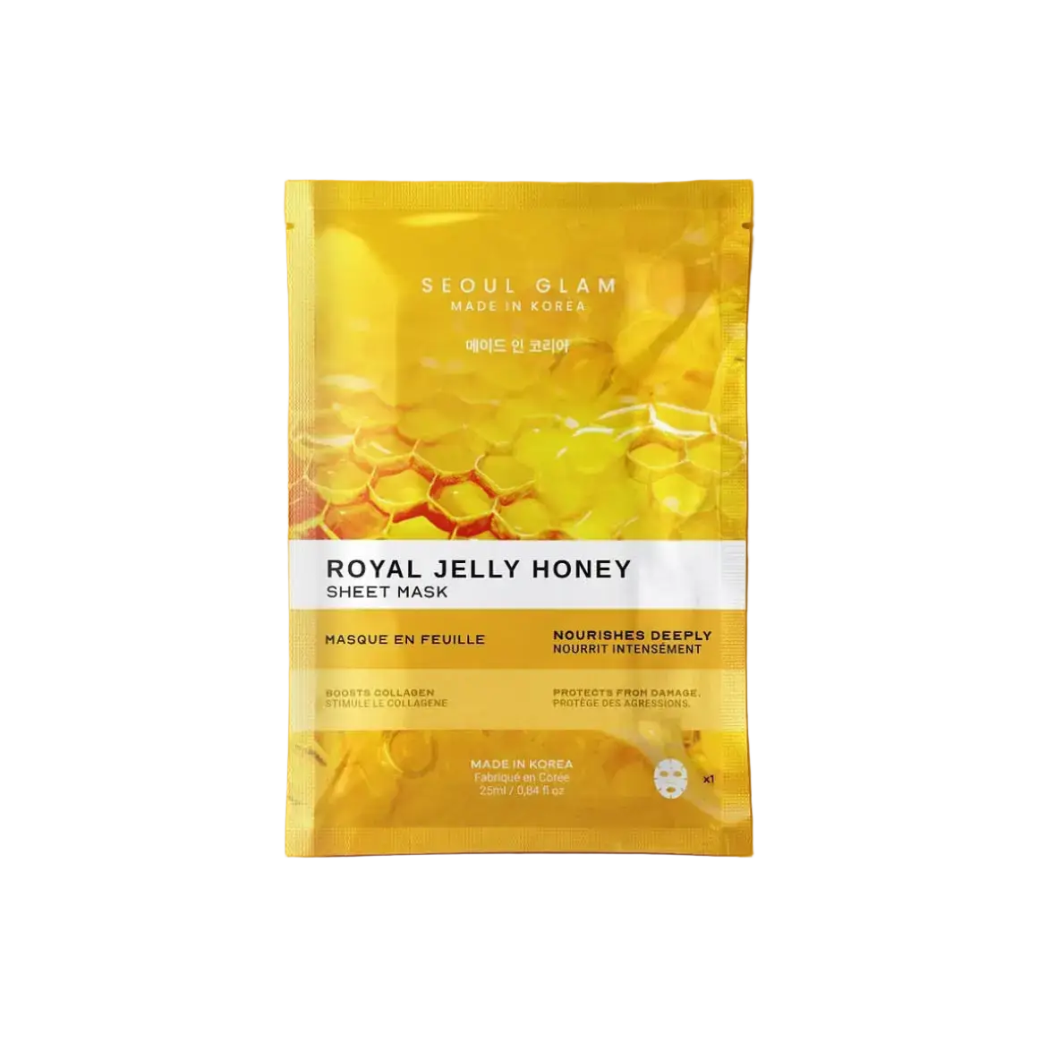 SEOUL GLAM ROYAL JELLY HONEY SHEET MASK 25ML