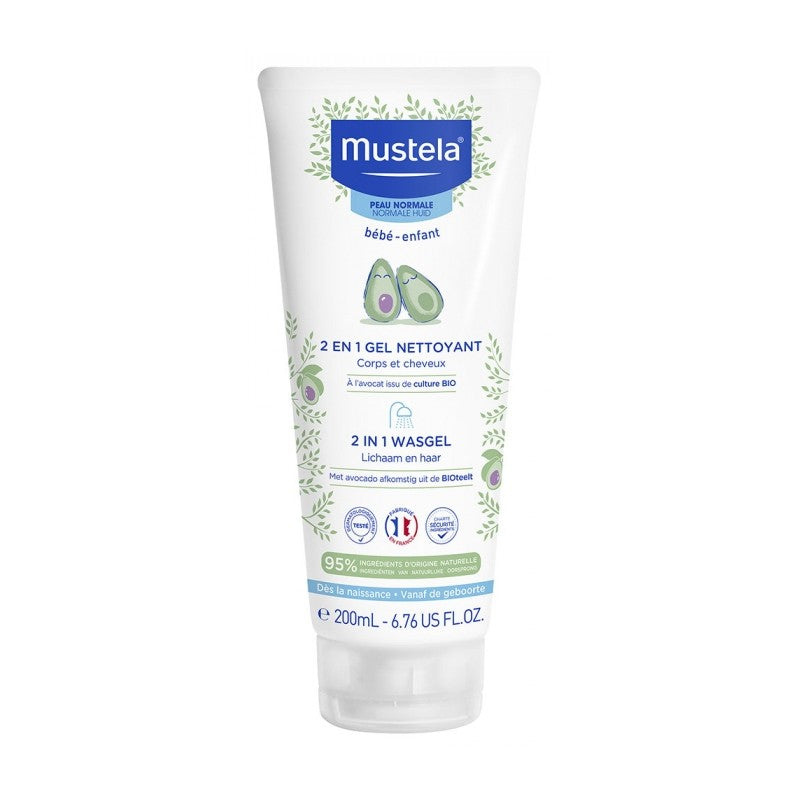 MUSTELA 2 EN 1 GEL NETTOYANT A L’AVOCAT 200ML