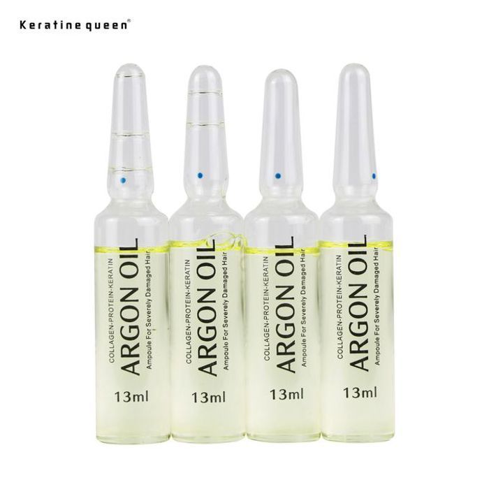 Keratine queen Ampoules pour cheveux abîmés à l'huile d'argan (13 ml * 10 pièces) : hydratantes, réparatrices, traitement intensif