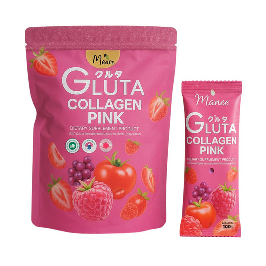 Manee Gluta Collagen Pink – 30 Capsules | Supplément Alimentaire Beauté & Éclat de la Peau