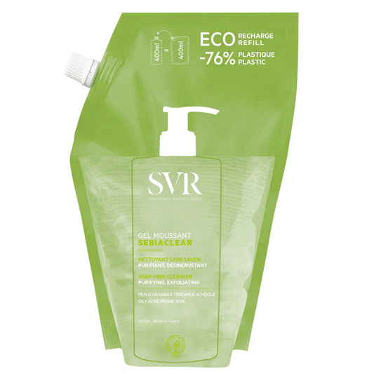 SVR SEBIACLEAR GEL MOUSSANT ECO RECHARGE 400 ML